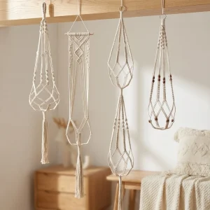 HANGBELLE – Hanging Basket Set of 4 for Charming Interior Decor