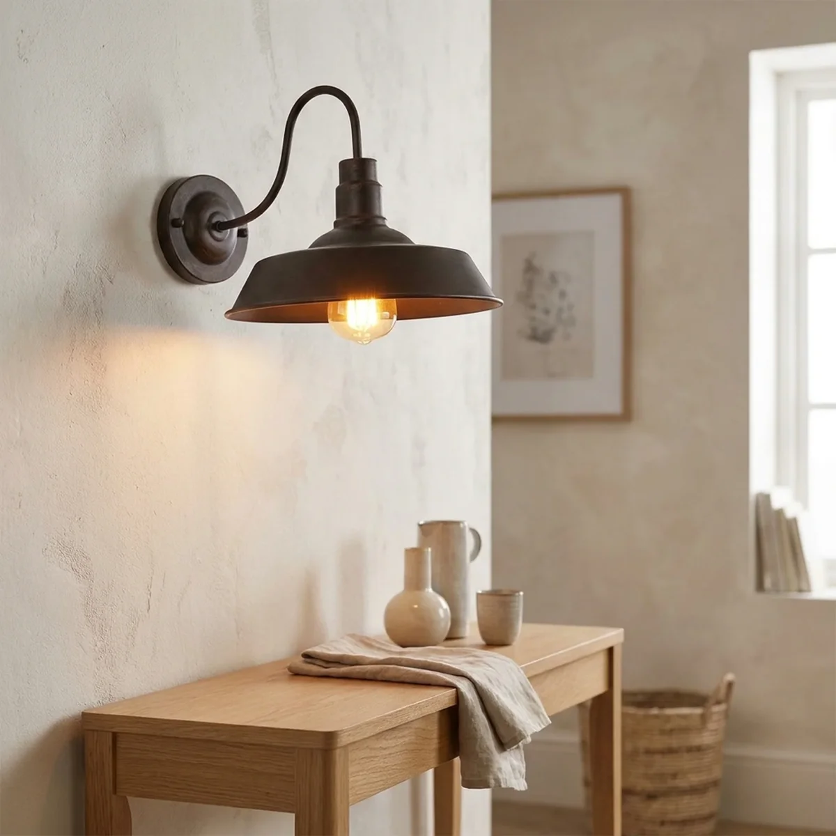 GOOSORA – Gooseneck Wall Light for Rustic Ambiance