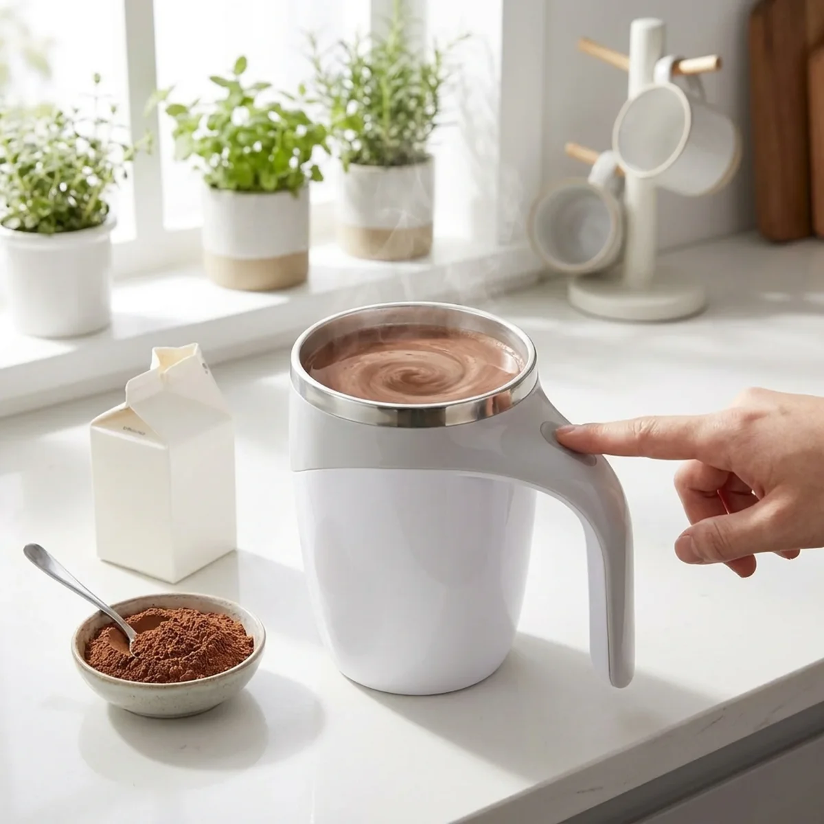 SWIRLOX – Self-Stirring Mug for Convenient Drink Preparation - Imagen 3