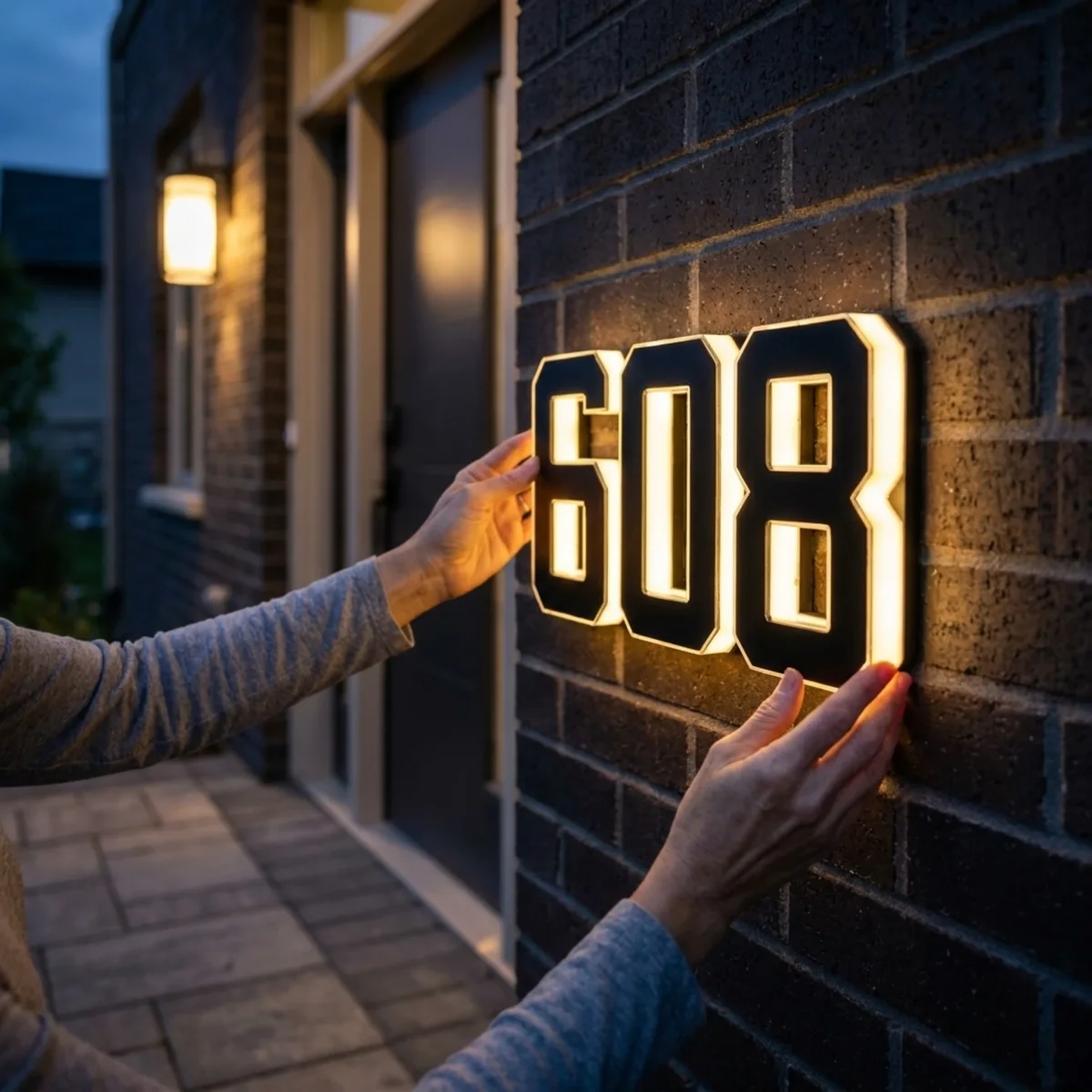 ADDRARAY – Solar Address Sign with Automatic Outdoor Lighting - Imagen 3
