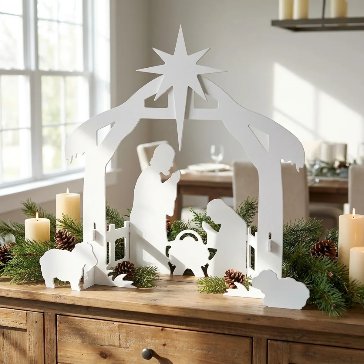 MANGERELLE – Nativity Table Set for Elegant Holiday Styling - Imagen 3