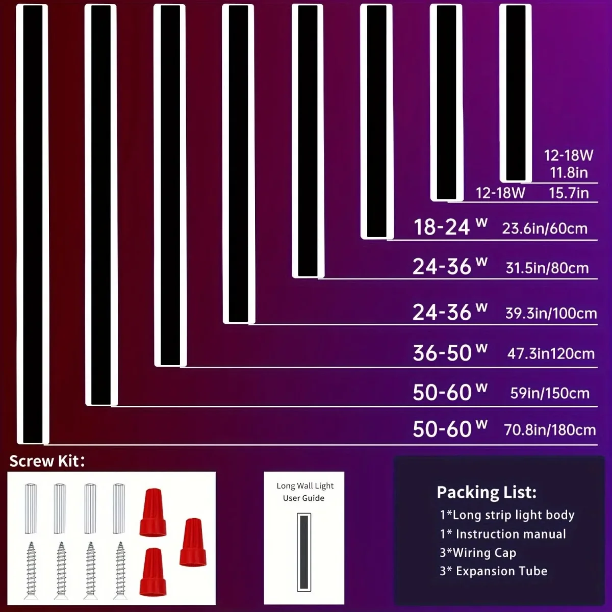 Valtora - Linear Outdoor Wall Strip Light - Imagen 5