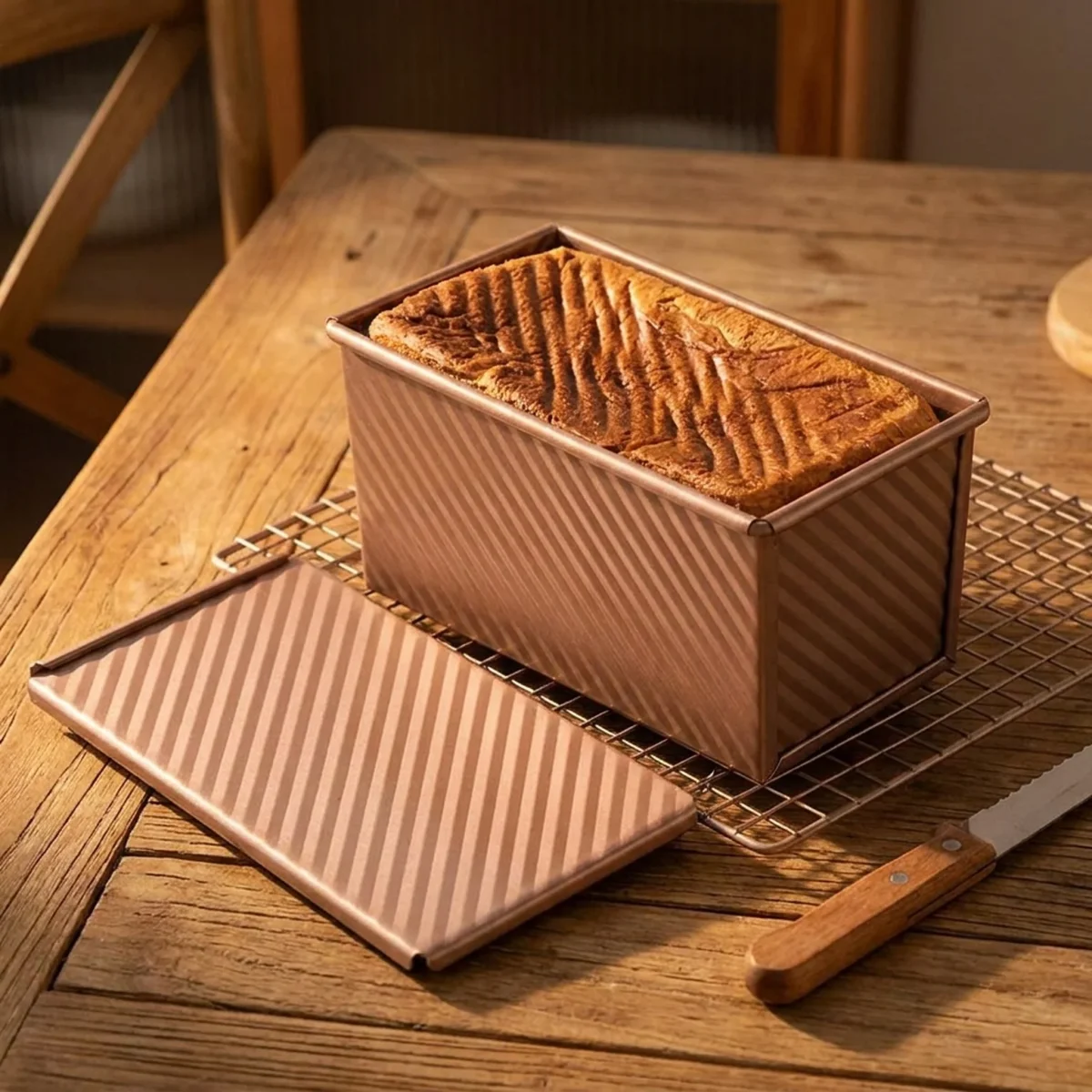 BAKERO – Rose Gold Nonstick Baking Pan for Effortless Baking - Imagen 4