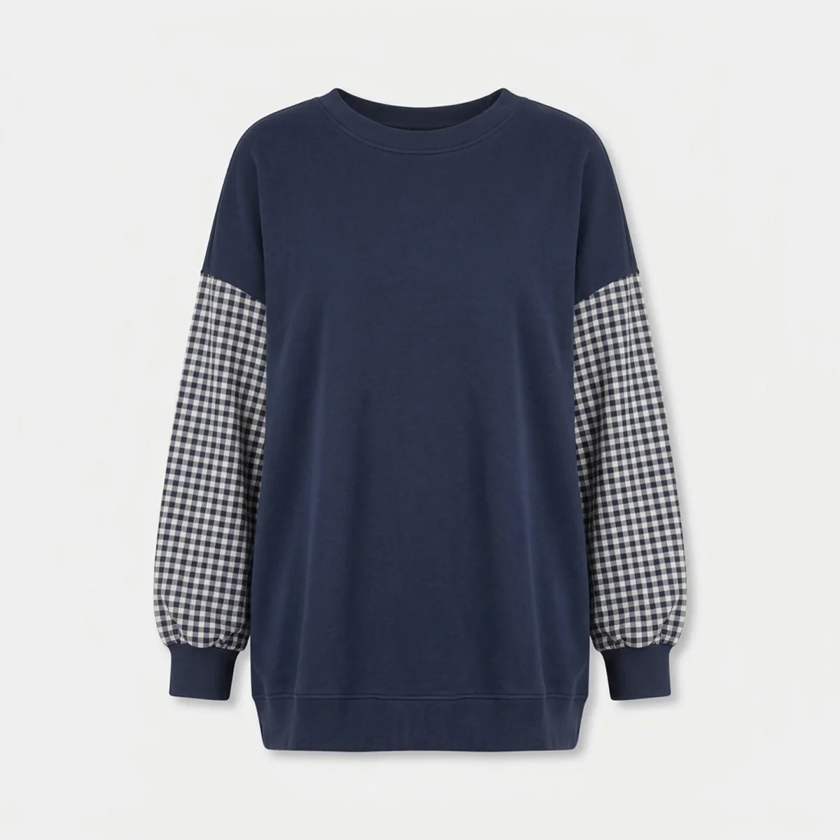 CHECKELLE – Relaxed Patchwork Crew Neck Top - Imagen 5