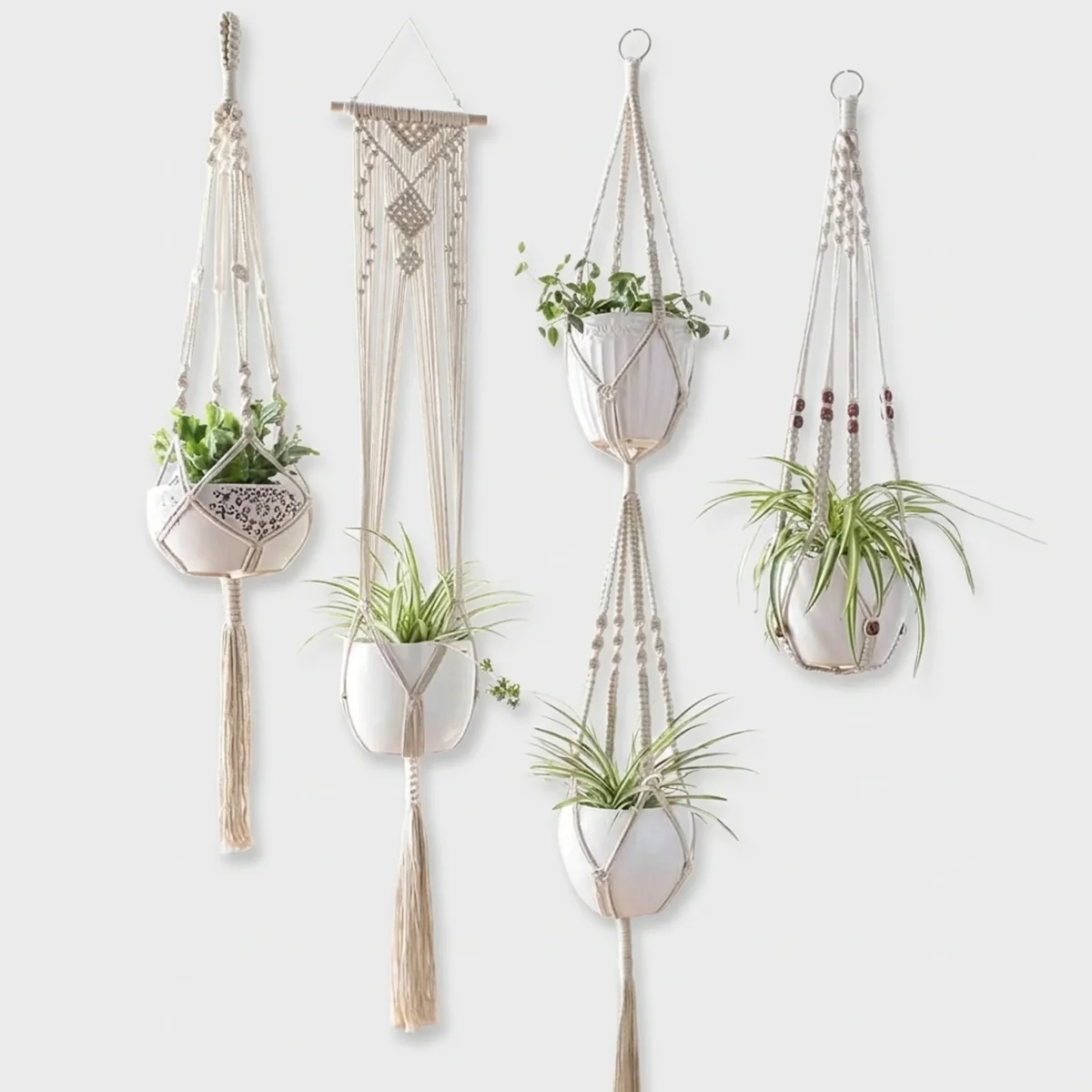 HANGBELLE – Hanging Basket Set of 4 for Charming Interior Decor - Imagen 4