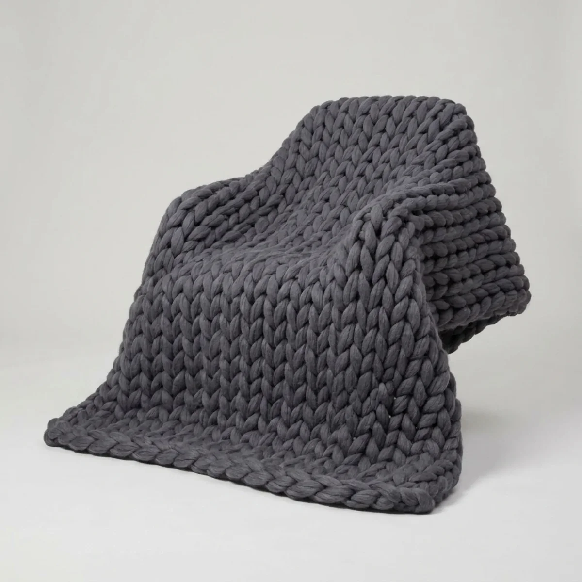 LOOMHAVEN – Chunky Knit Blanket for Elegant Warmth - Imagen 8