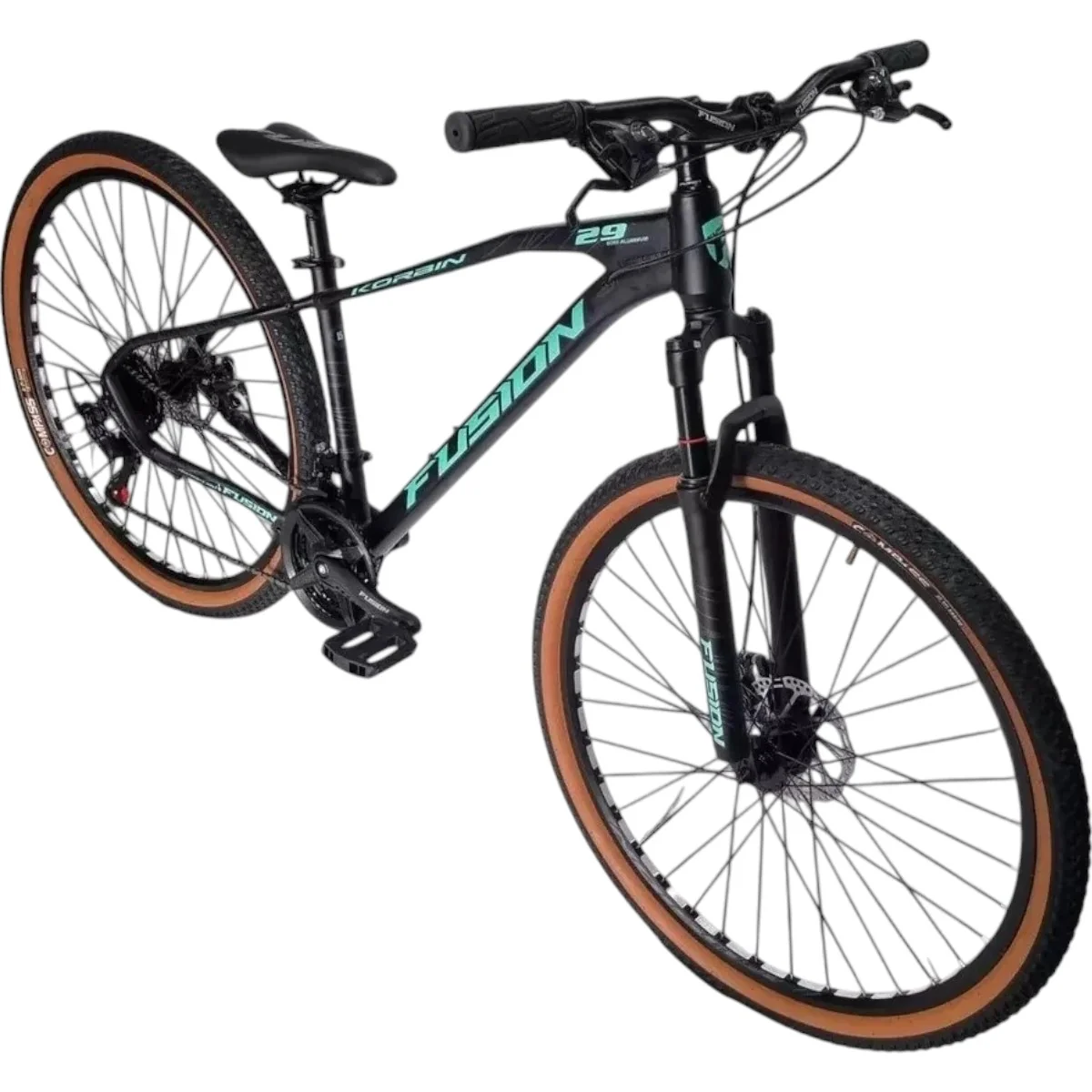 Bicicleta Fusion Korbin Rin 29 Aluminio 24 Vel Mecanica Color Celeste Tamaño Del Marco 17 - Imagen 3