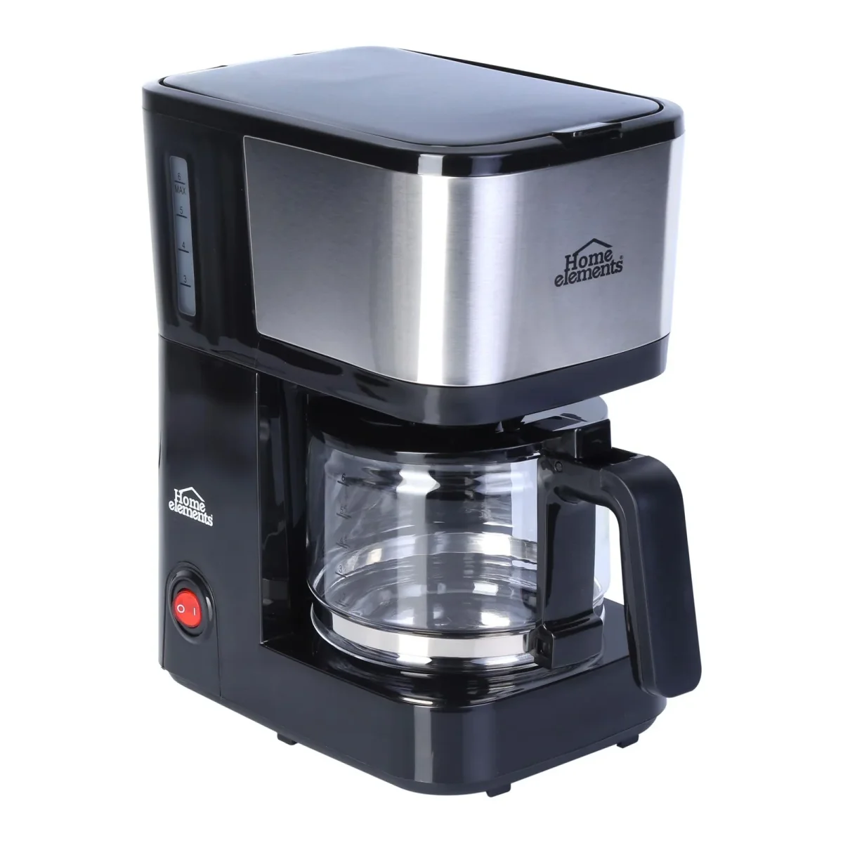 CAFETERA 6 TAZAS NEGRA VASO DE VIDRIO