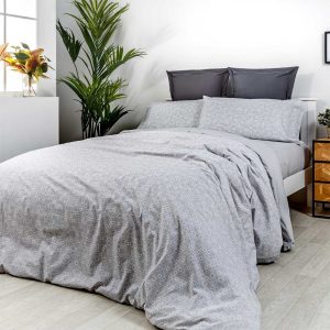Funda nórdica GROS eco friendly poliéster reciclado gris