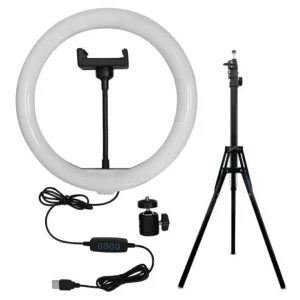 Aro de luz de 33 cm con trípode expandible 2 metros