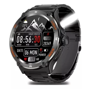 Reloj Inteligente Smartwatch 3ATM sumergible con Linterna y brújula
