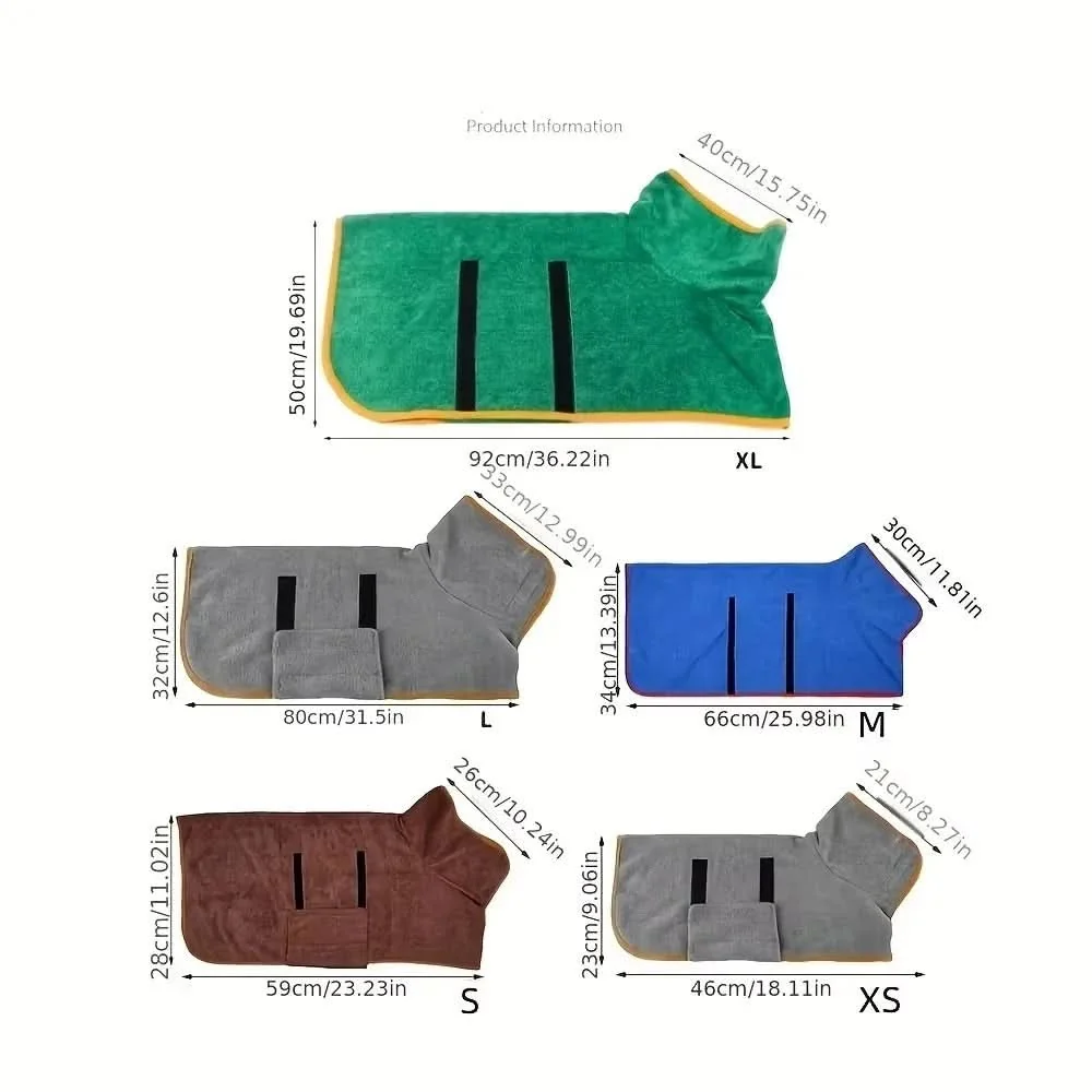 DRYPAWS – Absorbent Pet Bathrobe Towel - Imagen 7