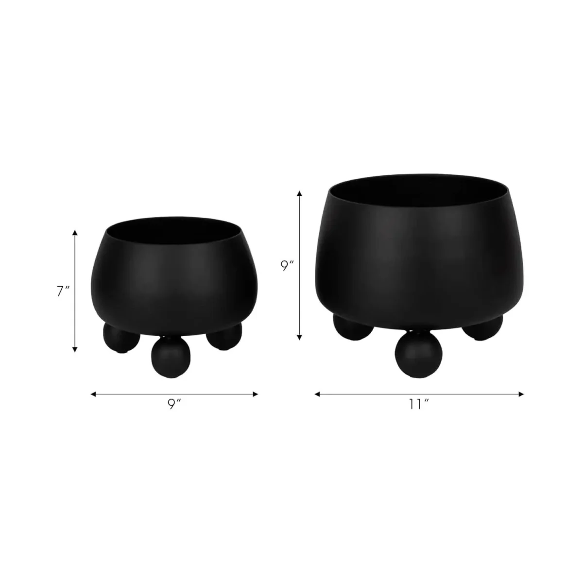 NOIRBLOOM – Modern Ceramic Planter Set - Imagen 7