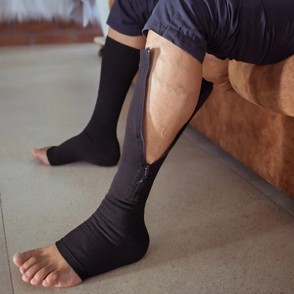 Medias de compresión calcetines anti-varices con cierre - Imagen 3