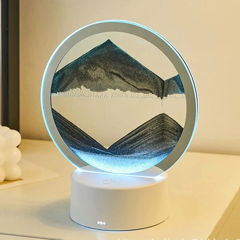 Lámpara RGB efecto arena movediza 3D panel táctil decorativa - Imagen 3