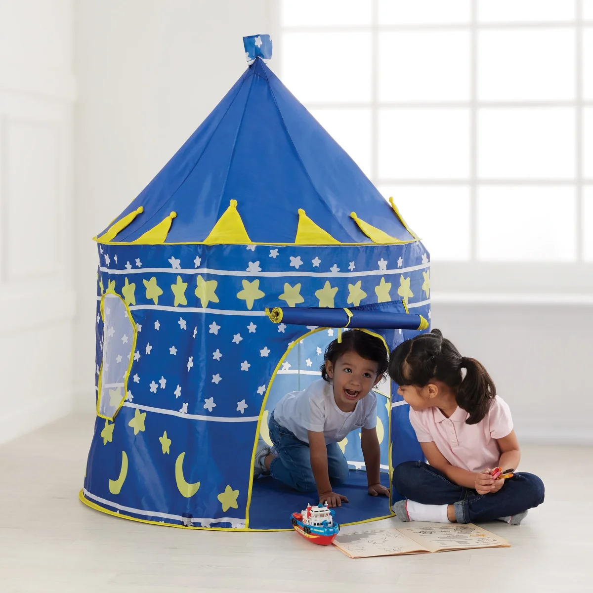 Carpa castillo infantil portátil desarmable para niño y niña - Imagen 3