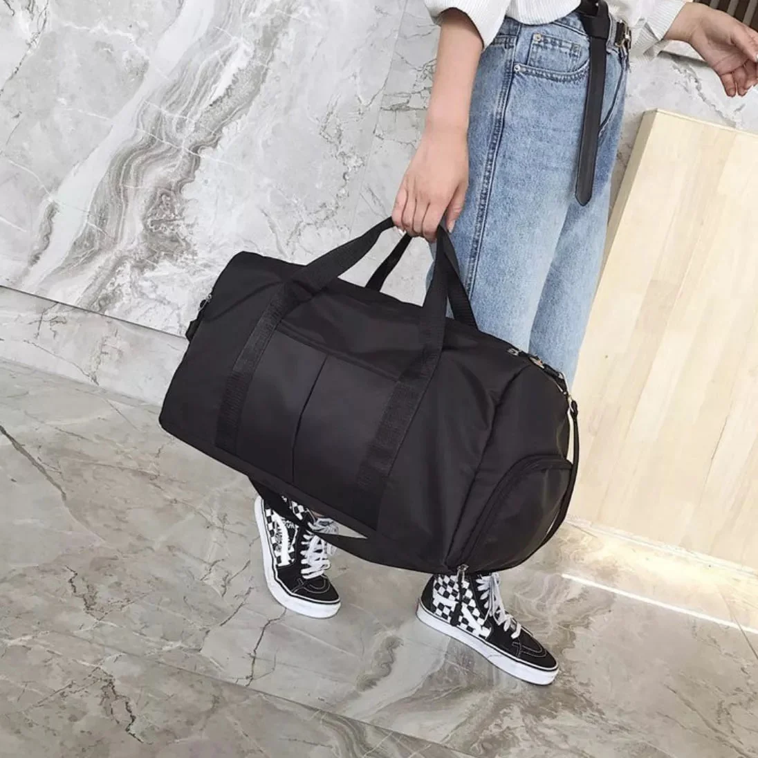 Bolso deportivo grande impermeable sencillo - Imagen 3