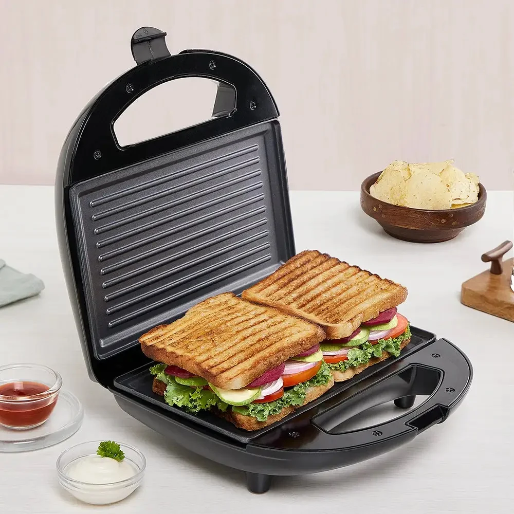 Sanduchera eléctrica tipo panini con parrilla asador Nia - Imagen 3