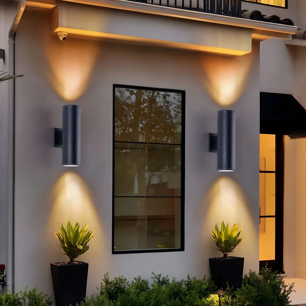 Cylora - Black Cylindrical Outdoor Wall Light