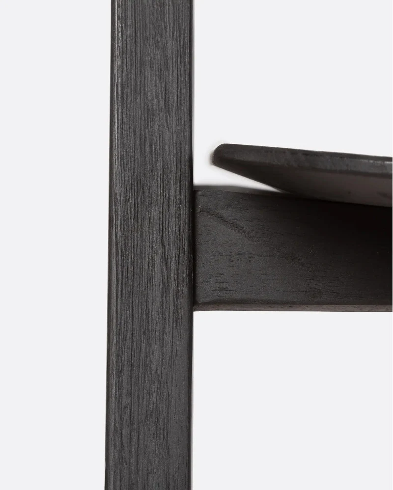 Silla ARC de madera de teca 56 x 57 x 76 cm en color negro - Imagen 5