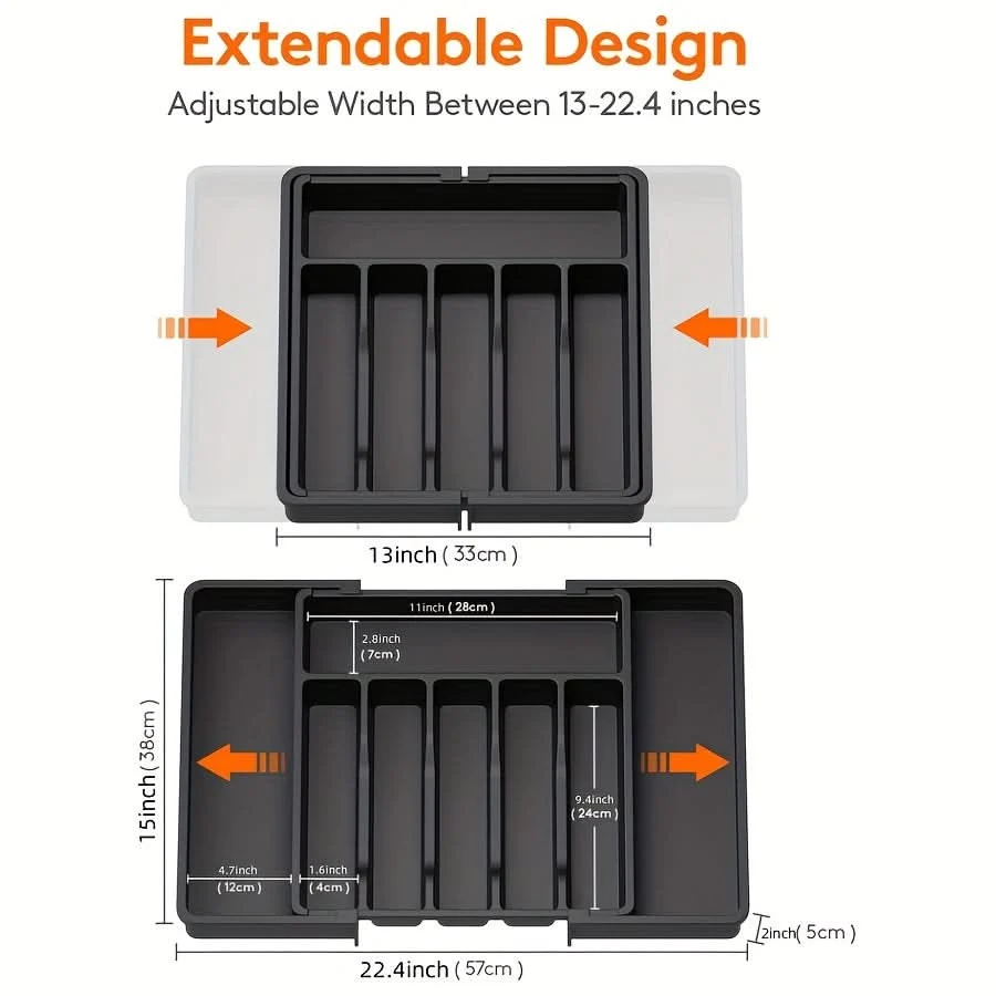 FLEXITRAY – Expandable Utensil Organizer for Kitchen Drawers - Imagen 6