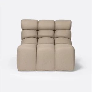 Sofá modular de exterior CHOPIN 1 plaza de olefina reciclada 89 x 93 x 78 cm en color natural