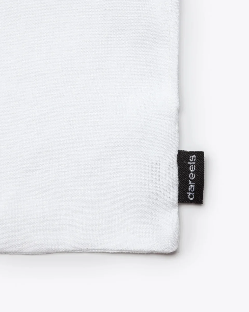 Funda para sofá STROZZI 1 plaza de lino 120 x 95 x 65 cm en color blanco - Imagen 4