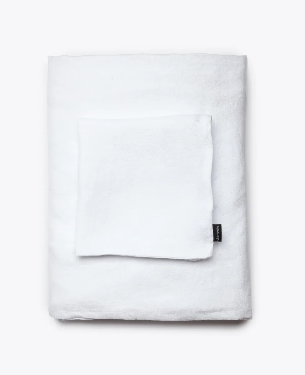 Funda para sofá STROZZI 1 plaza de lino 120 x 95 x 65 cm en color blanco