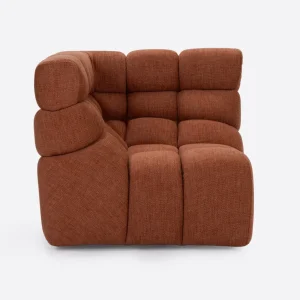 Sofá modular CHOPIN rinconero de olefina reciclada 93 x 93 x 78 cm en color terracota