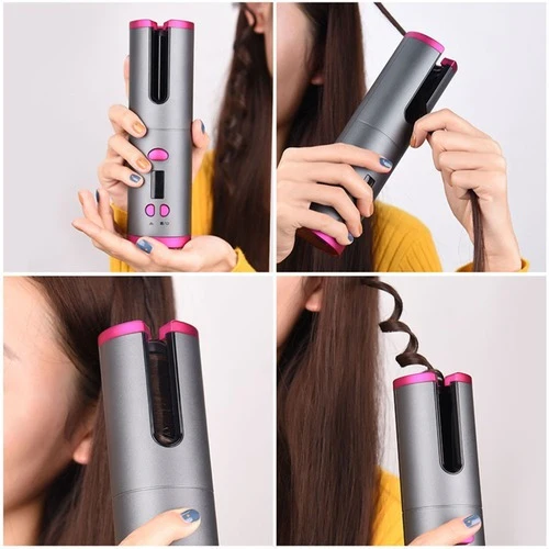 Rizador de cabello automático inalámbrico recargable LED - Imagen 4