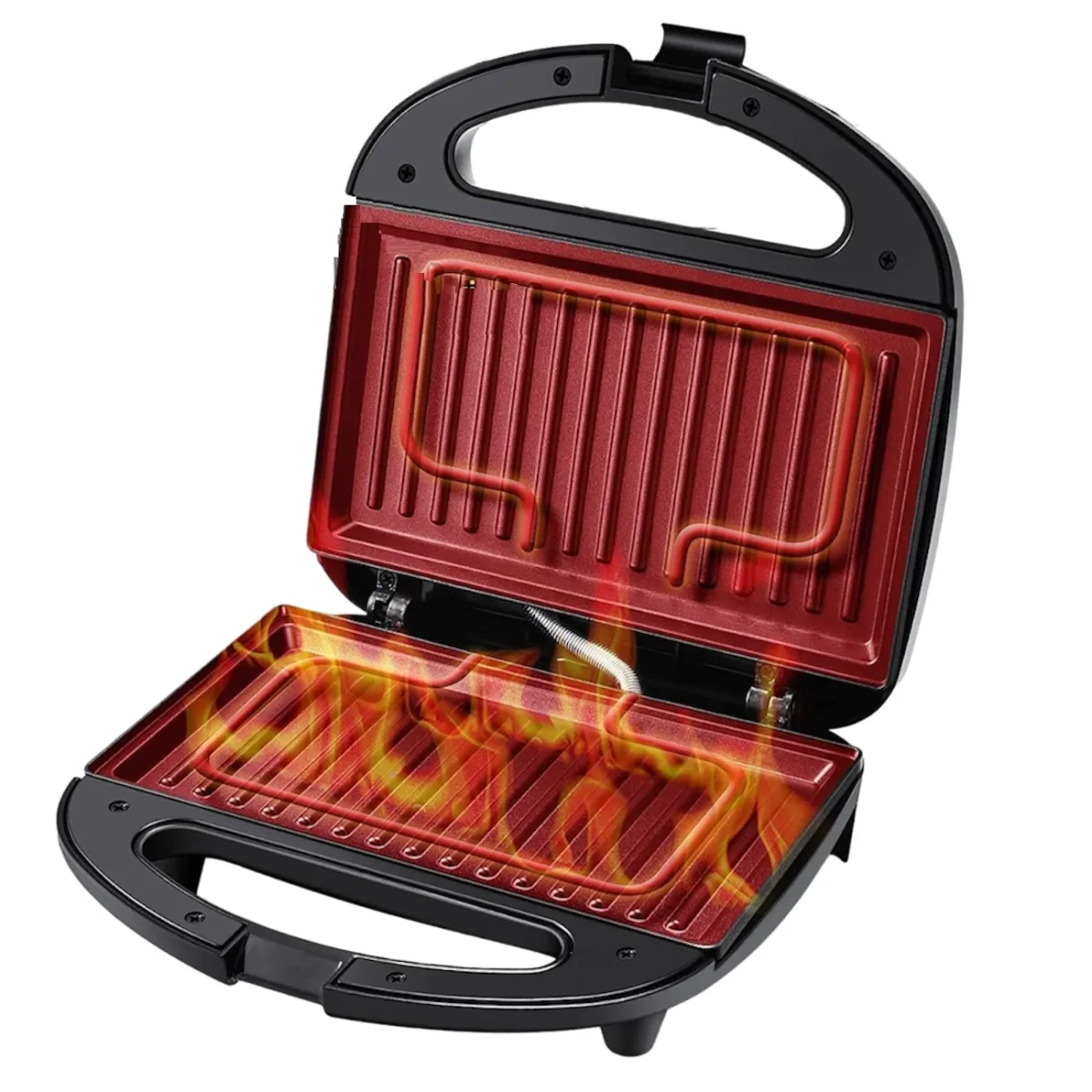 Sanduchera eléctrica tipo panini con parrilla asador Nia - Imagen 4
