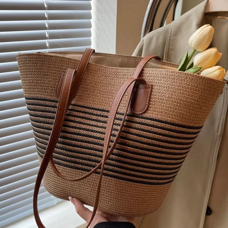 SHORELINE – Large Capacity Straw Shoulder Bag - Imagen 6