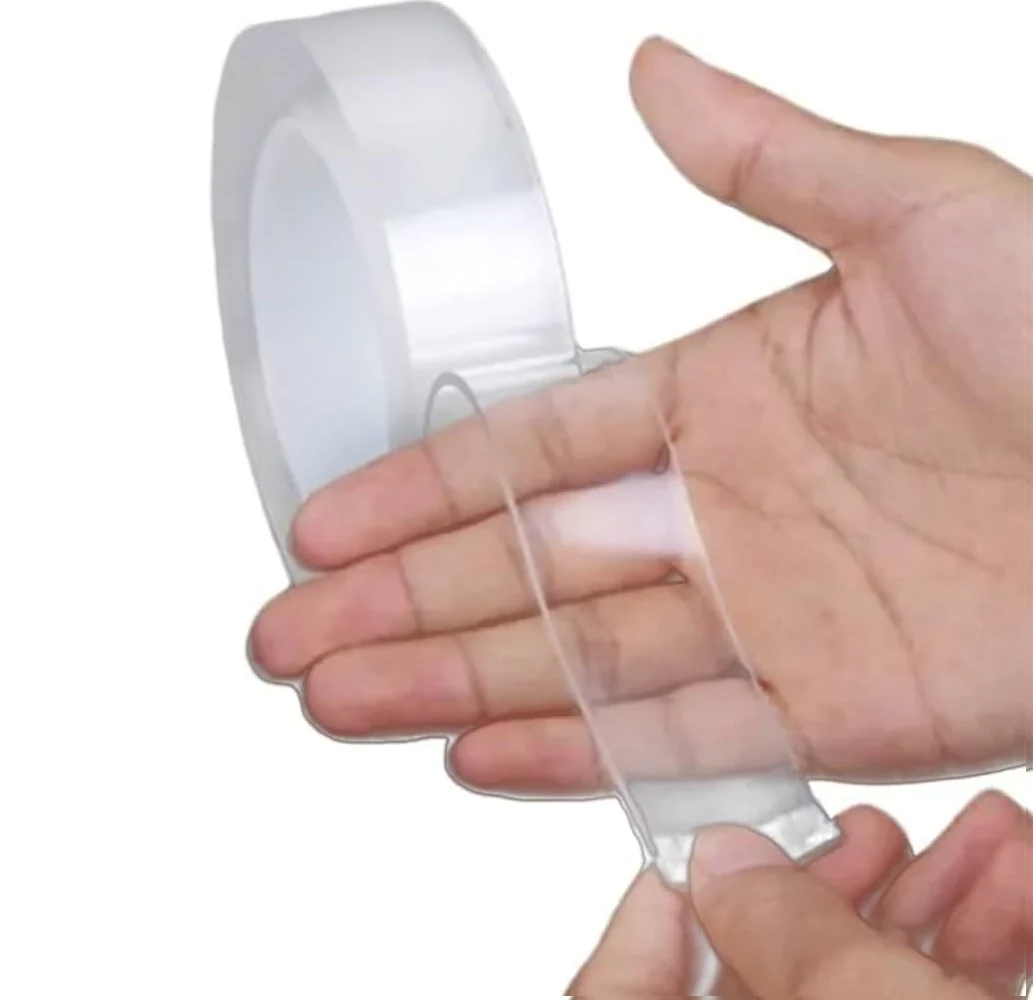 Cinta gel doble cara lavable reutilizable 5 metros - Imagen 5