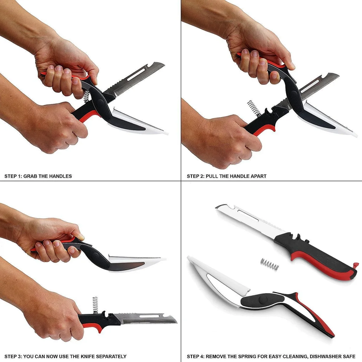 Tijeras De Cocina Y Cuchillo 2 En 1 Multifuncional - Imagen 5