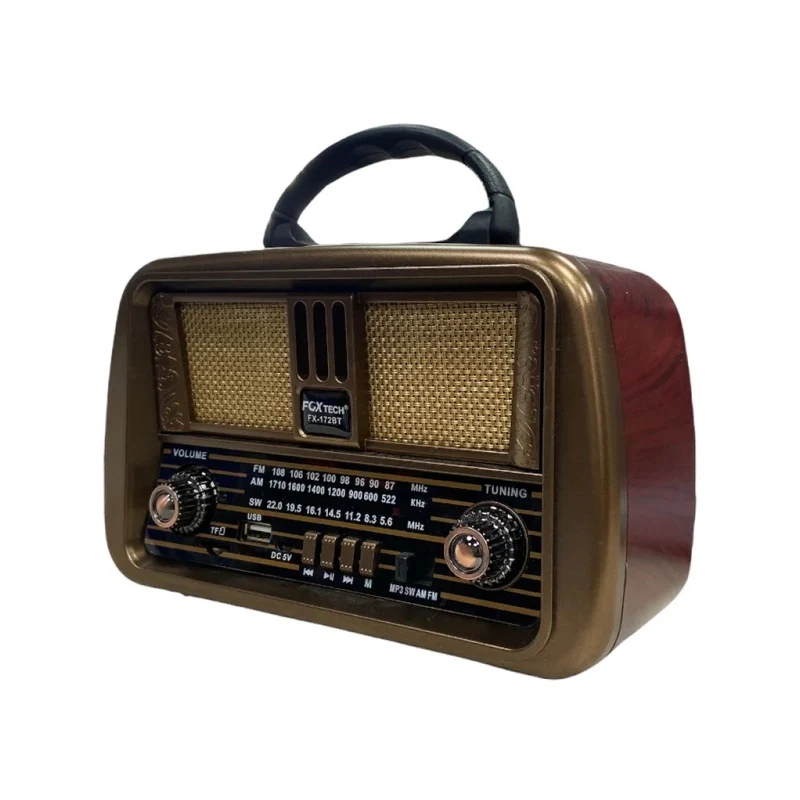 Radio con USB FM bluetooth recargable vintage retro FX172 - Imagen 5