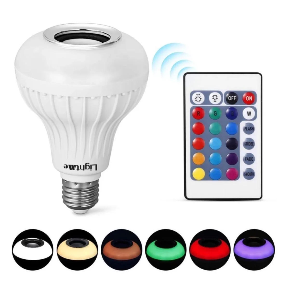 Bombillo parlante bluetooth luces multicolor con control - Imagen 5