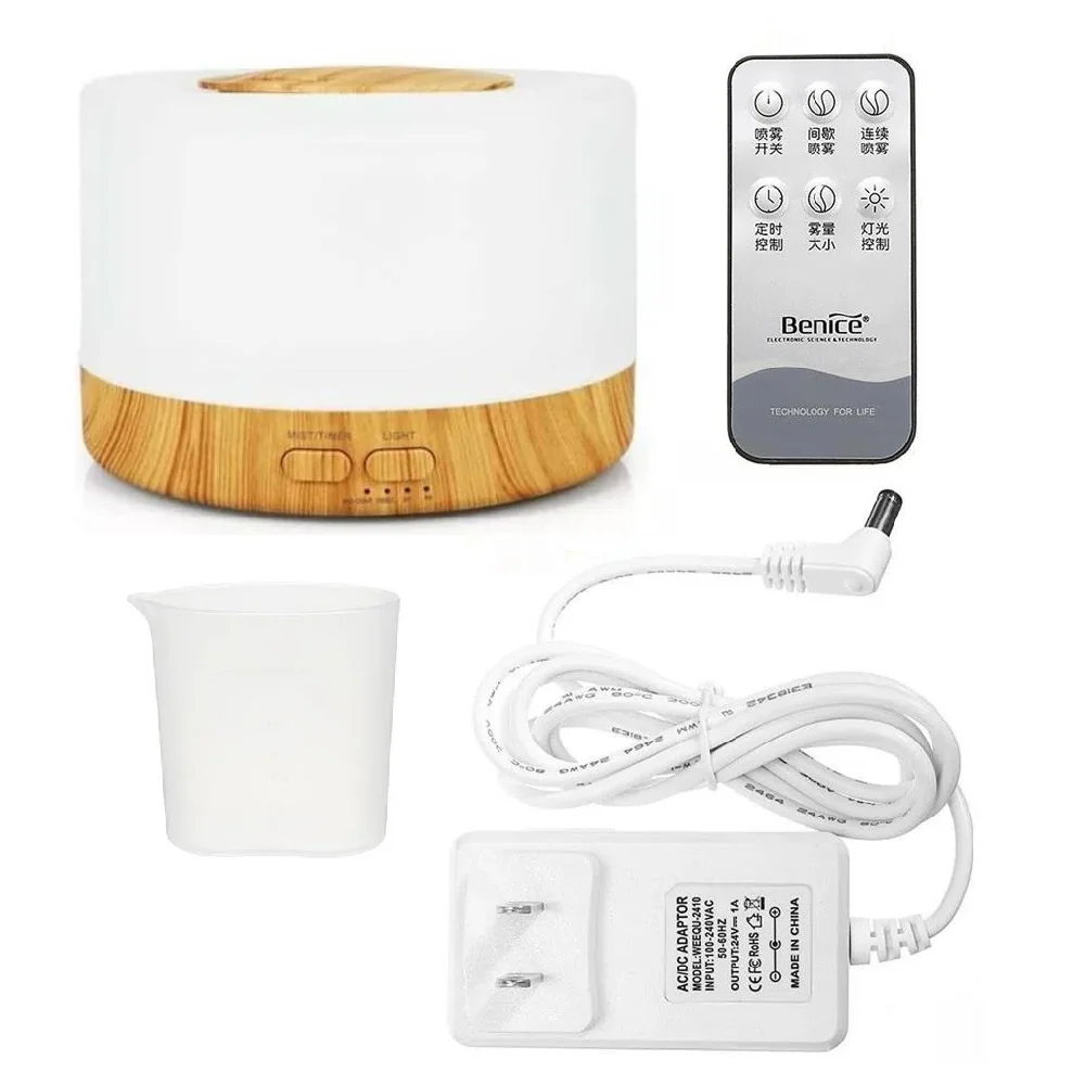 Humidificador difusor de aire con luces led control remoto y esencia - Imagen 6