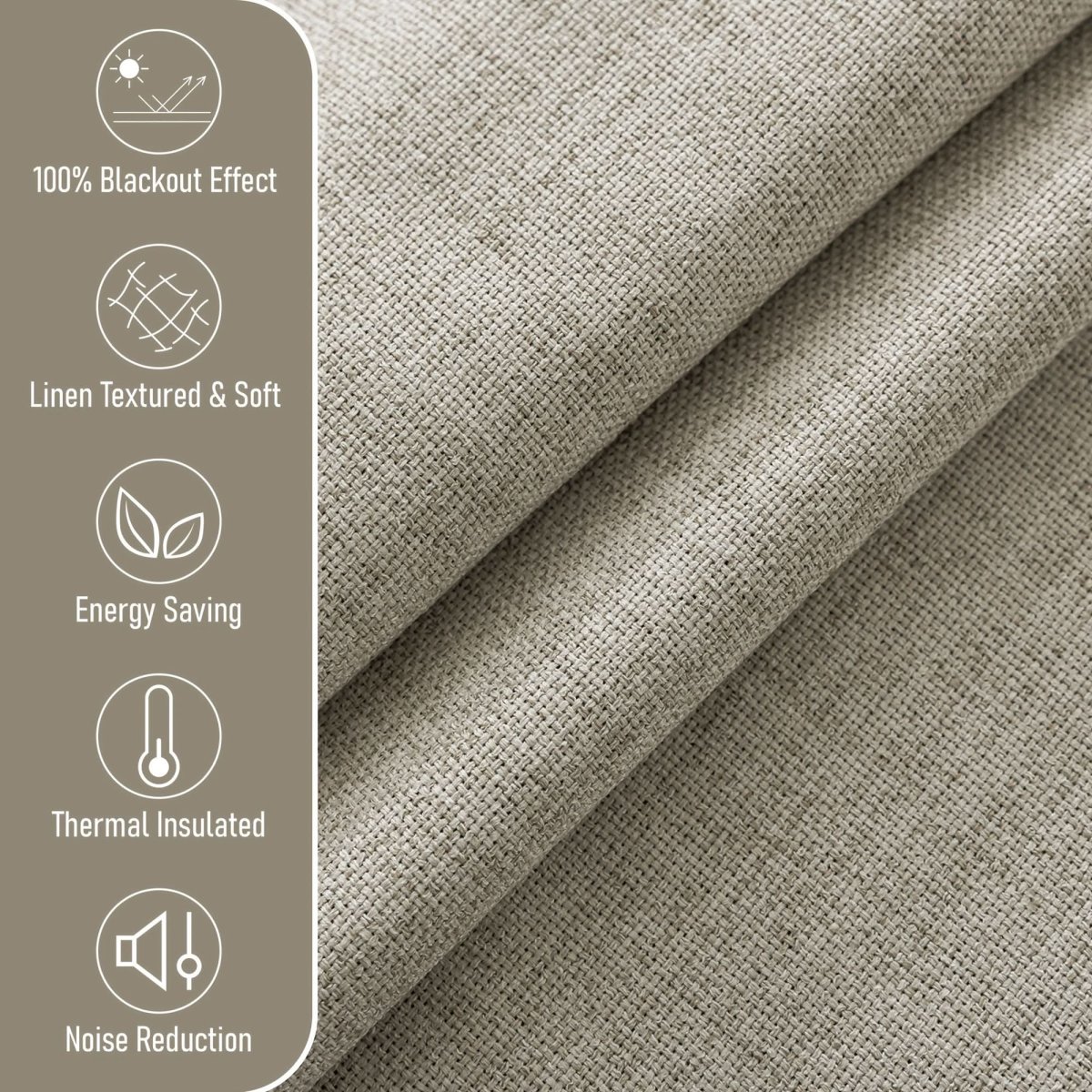 BURLAPLIVA – Blackout Textured Curtains for Elegant Living Rooms - Imagen 6