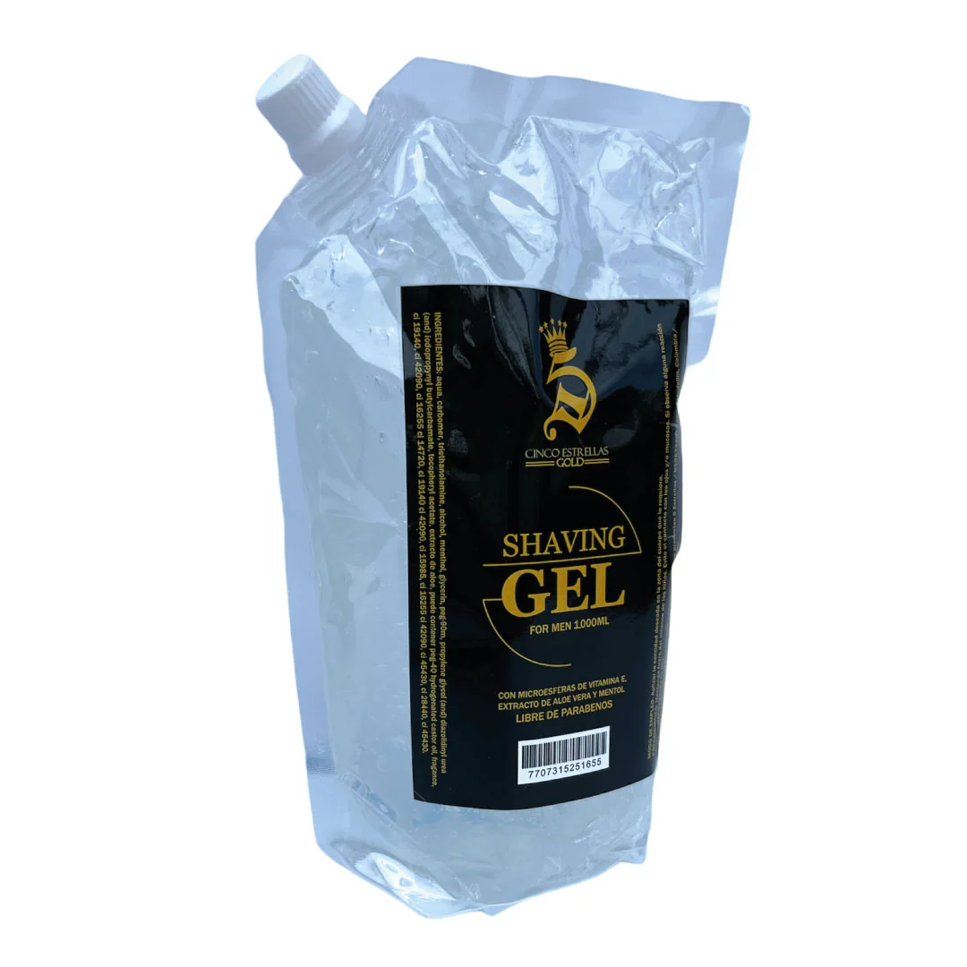 Combo Barberia 2 lociones refrescantes de 1000 ml y 250 ml y gel de afeitado 5 estrellas - Imagen 7