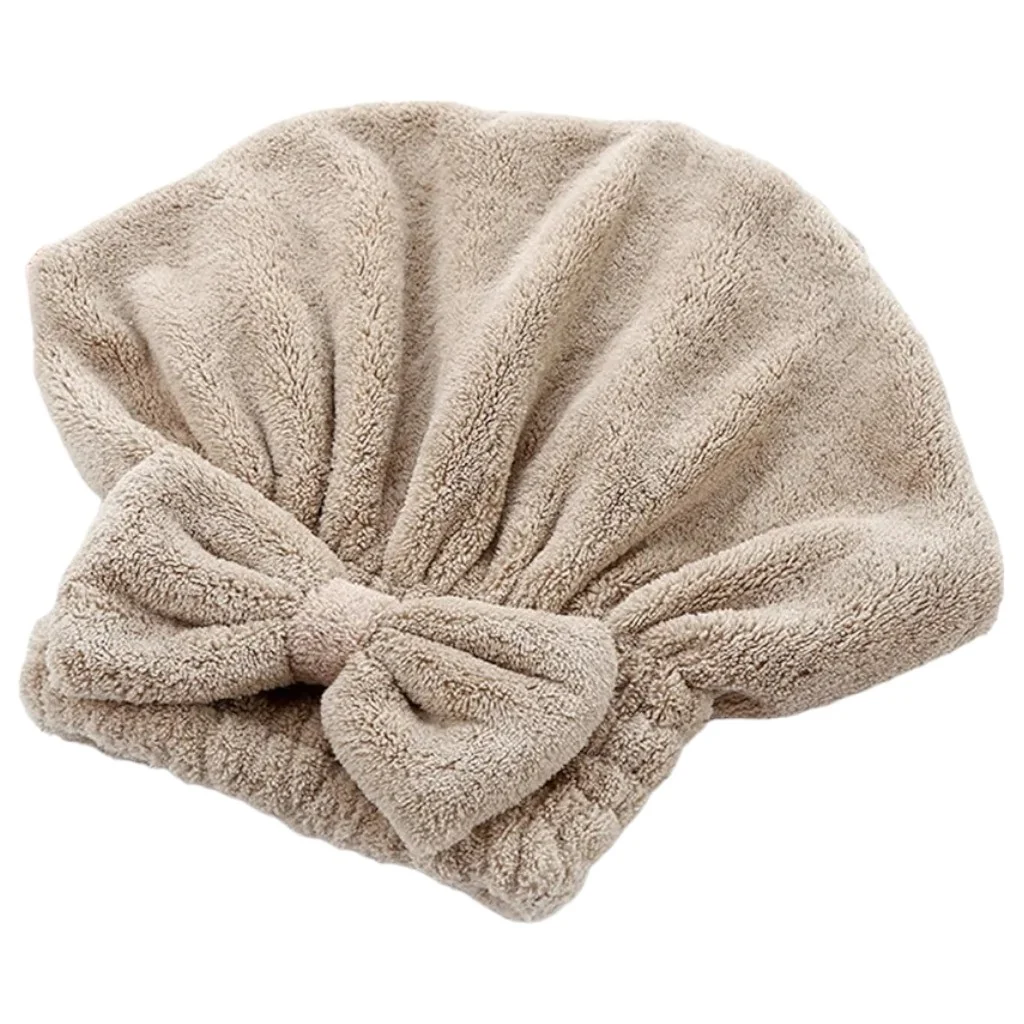 Toalla para el cabello microfibra tipo gorro secado rápido - Imagen 7