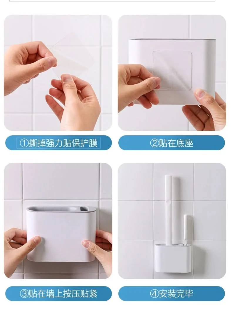 FLATFLEX – Silicone Flat Head Toilet Brush Set - Imagen 5