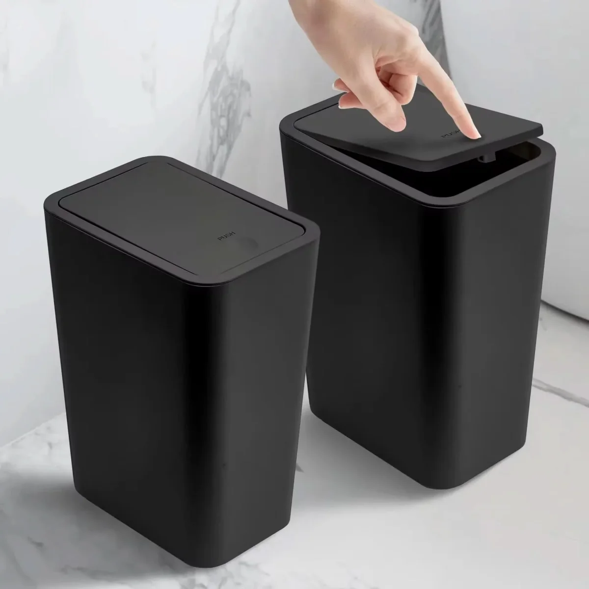 PRESSLUX – Slim Press Top Trash Can 10L