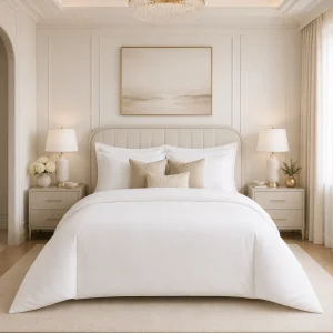 Juego de Cubreduvet 600 Hilos Blanco Óptico