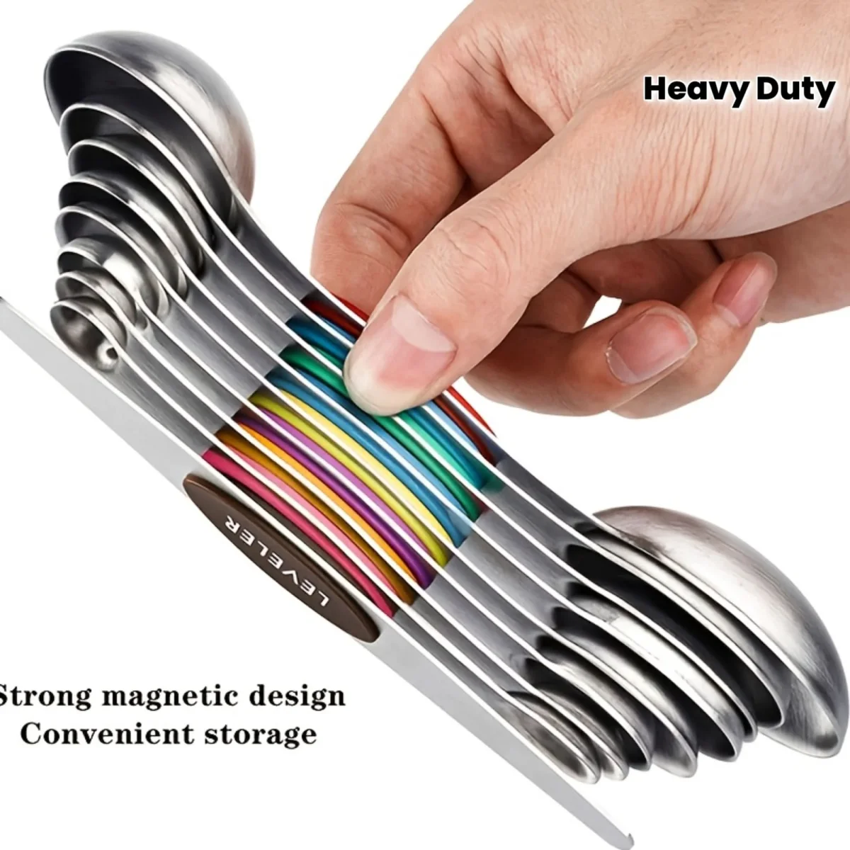 MEASURIX – Magnetic Stainless Steel Measuring Spoons Set - Imagen 7