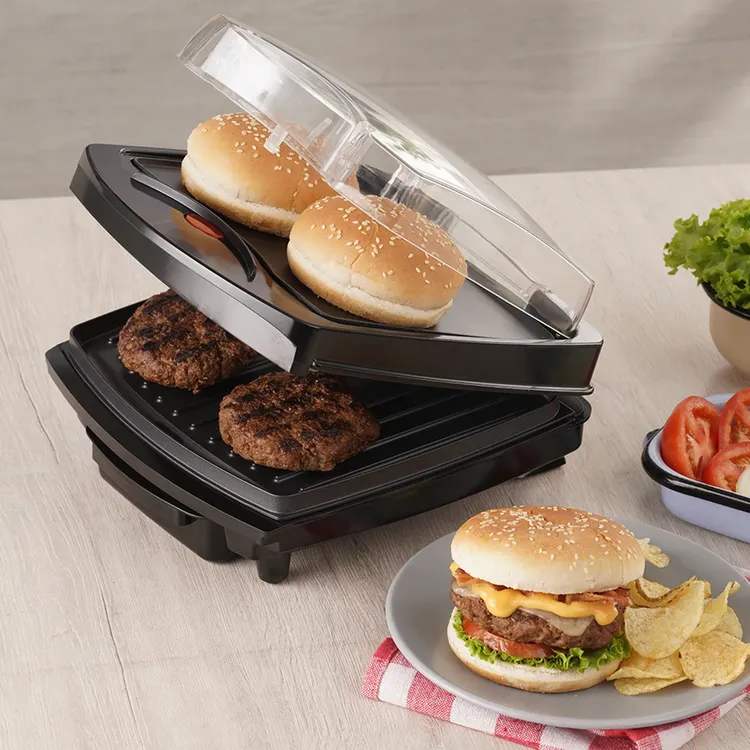 Burger Grill UNIVERSAL 2 en 1 Negro - Imagen 3