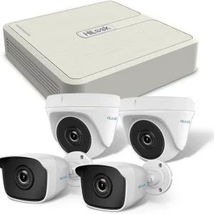 Kit de 4 cámaras marca Hiklook, perfecto para tu hogar o negocio