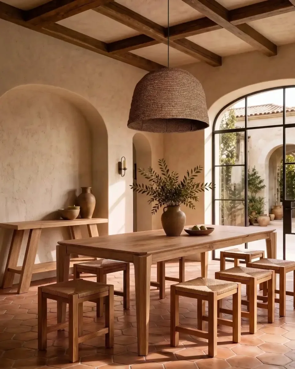 Mesa de comedor DAOEN de madera de teca reciclada 180 x 90 x 76 cm - Imagen 7