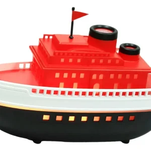 Difusor Humidificador Barco 300 ml estilo náutico con luces LED y vapor ultrasónico Blanco /Rojo /Negro