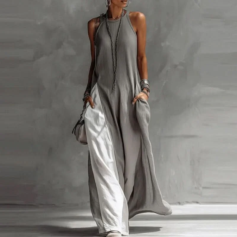 VACAYLUXE – Women’s Long Boho Dress with Relaxed Pocket Design
