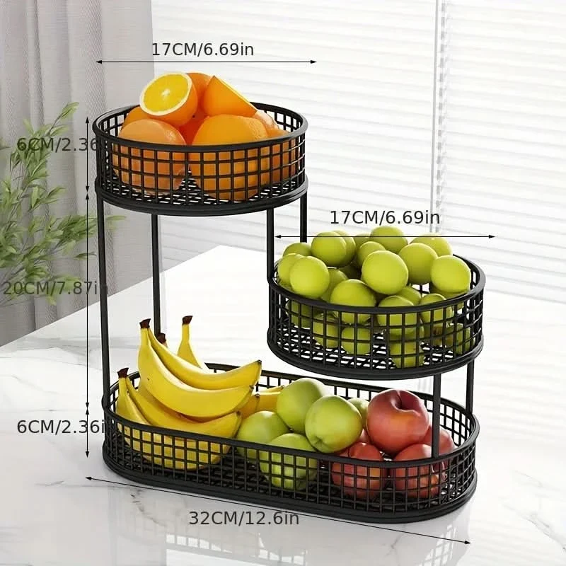 ORGANIFLOW – Stylish Fruit Storage Stand for Countertop Display - Imagen 7
